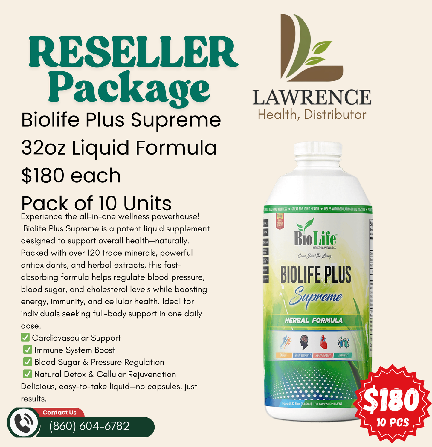Biolife Plus Supreme  32oz Liquid Formula (Package)